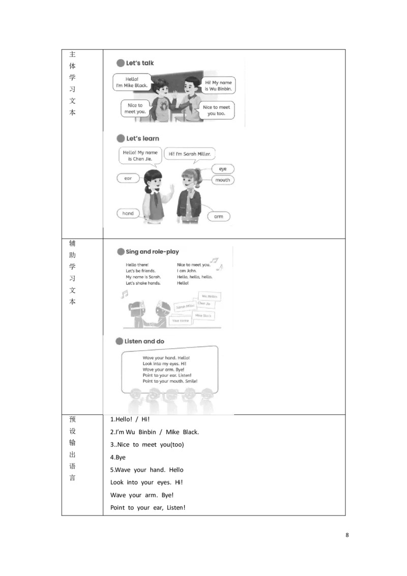 《三上U1Makingfriends单元整体教学设计_26秋小学初中各机构教辅大合集（一本、教材帮、阳光同学、王朝霞、实验班、小典中点、上分卷、白欧、课堂笔记等等）_26秋小学教辅资料_小学英语》第8页预览