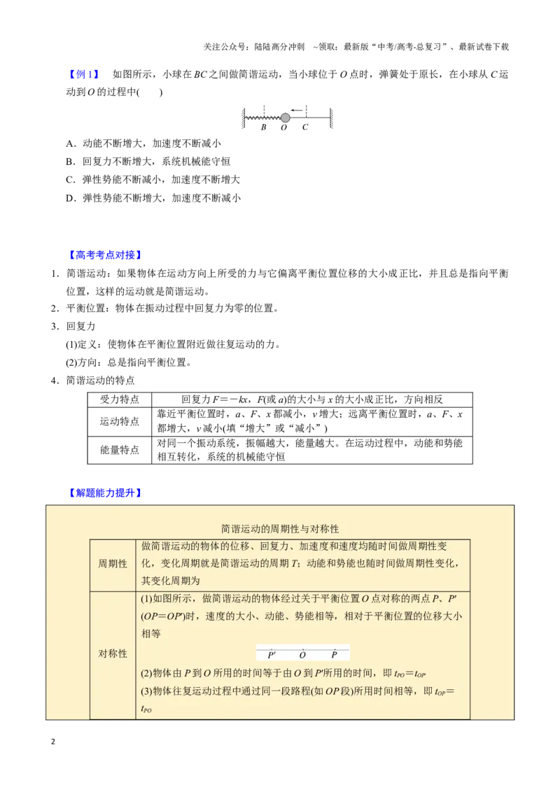 《第16讲机械振动机械波（三大题型）（举一反三）（学生版）_04-物理-高考总复习_专项复习_2025年_2025年高考物理举一反三系列（新高考通用）_资料》第2页预览