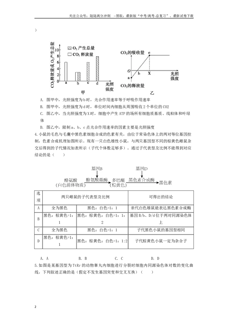 《生物（黑龙江、吉林适用，15+5+5题型）（考试版）A4_06-生物-高考总复习_专项复习_2024年_2024高考生物1月九省联考猜想卷真题汇编完全解读_2024年1月“九省联考”生物考前猜想卷》第2页预览