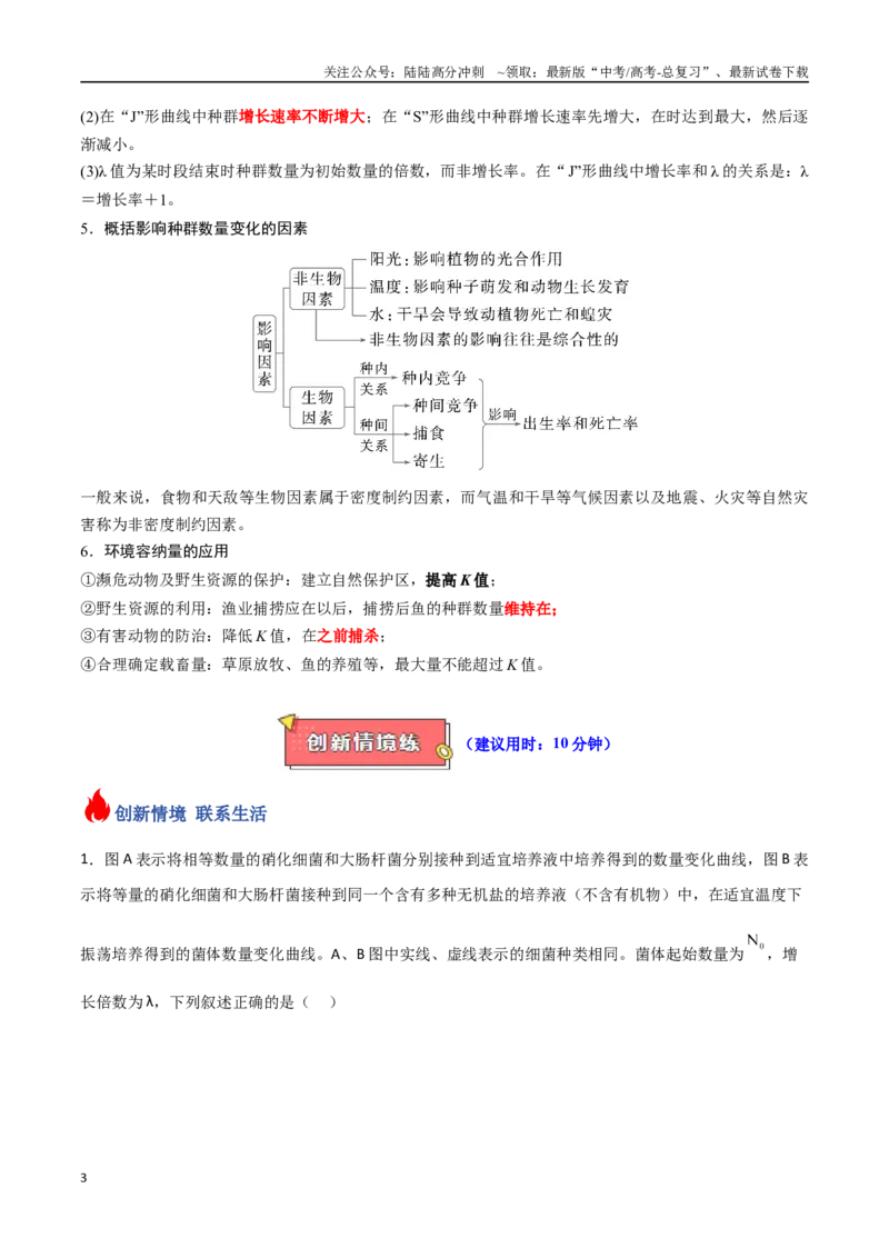 《专题15种群及其动态（解析版）_06-生物-高考总复习_专项复习_2025年_2025年高考生物重难点讲义专练（新高考通用）》第3页预览