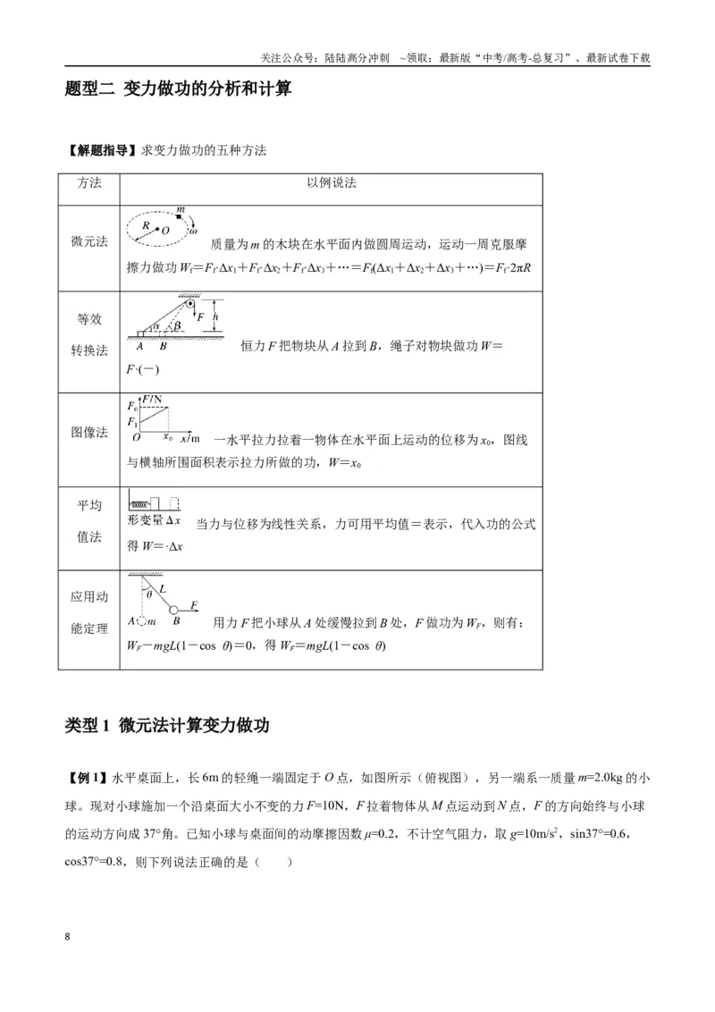 《专题11功和功率及动能定理的理解与应用（教师版）_04-物理-高考总复习_专项复习_2025年_2025年高中高考物理模型与方法_资料_7高考热点题型归类（一轮）》第8页预览