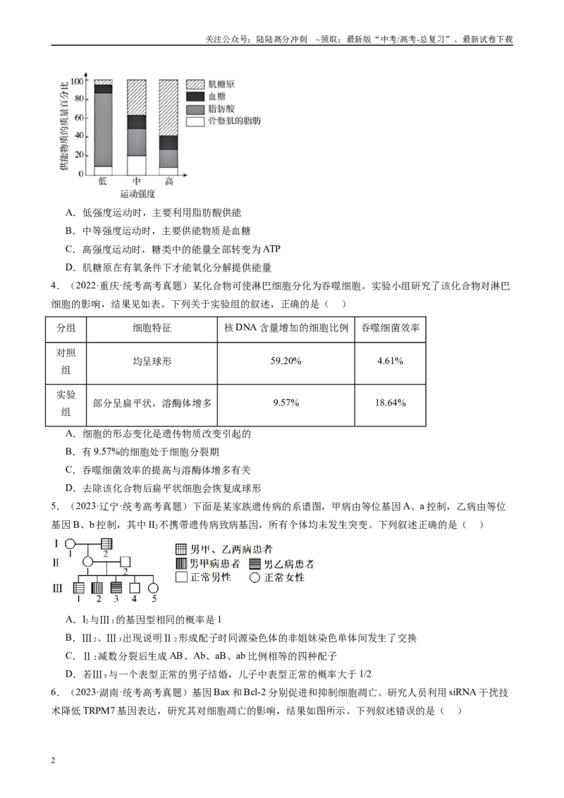 《真题重组卷（广西专用）（原卷版）_06-生物-高考总复习_二轮复习_2024年_2024年高考生物真题重组卷二模（新高考七省专用》第2页预览