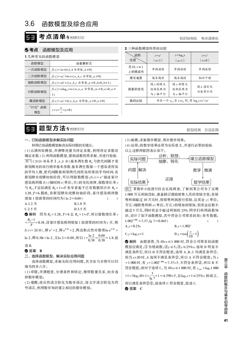 《1_3.6函数模型及综合应用（PDF版）_2023版教学资源包_2023版新高考新教材版高考总复习数学5·3B版_3_第三章函数的概念与基本初等函数_6_36函数模型及综合应用_2_36函数模型及综合应用（PDF版）》第1页预览