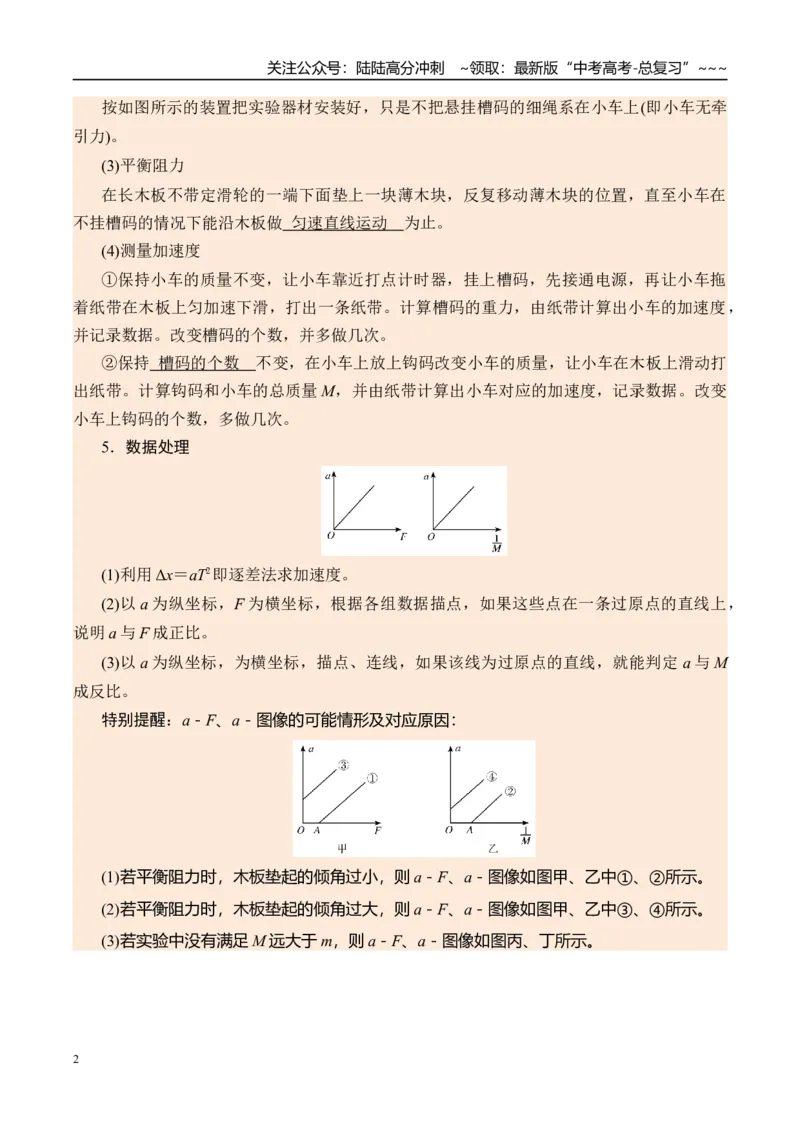 《第18讲实验4探究加速度与物体受力物体质量的关系-（讲义）（教师版）_04-物理-高考总复习_一轮复习_2026年-物理高考一轮复习_2026年高考物理一轮复习精讲精练-G367_资料》第2页预览