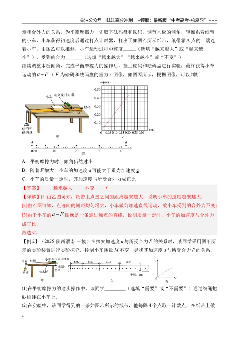 《第18讲实验4探究加速度与物体受力物体质量的关系-（讲义）（教师版）_04-物理-高考总复习_一轮复习_2026年-物理高考一轮复习_2026年高考物理一轮复习精讲精练-G367_资料》第4页预览