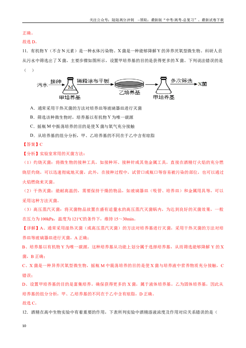 《生物（湖南卷01）（全解全析）_06-生物-高考总复习_专项复习_2025年_2025年高考押题预测卷（多地区）生物》第10页预览