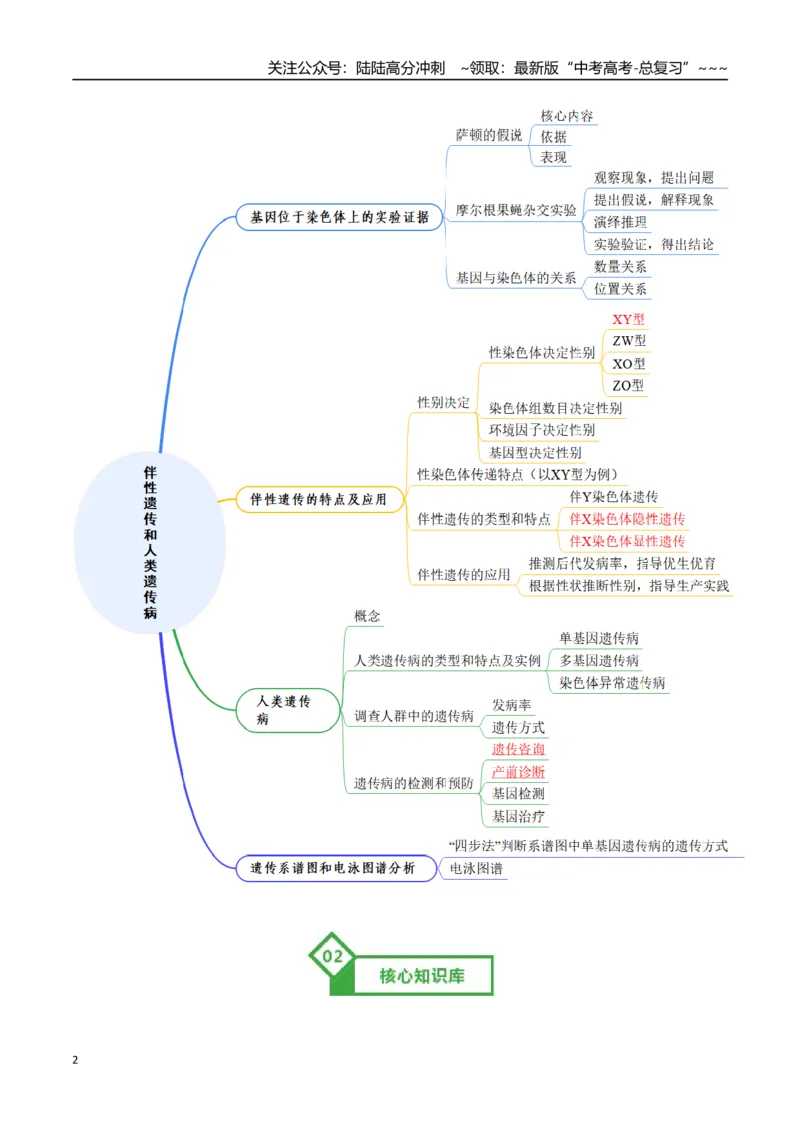 《第17讲伴性遗传和人类遗传病（知识清单）（全国通用）（学生版）_06-生物-高考总复习_一轮复习_2026年-生物高考一轮复习_2026年高考生物一轮复习知识清单（全国通用）-G56_2026版》第2页预览