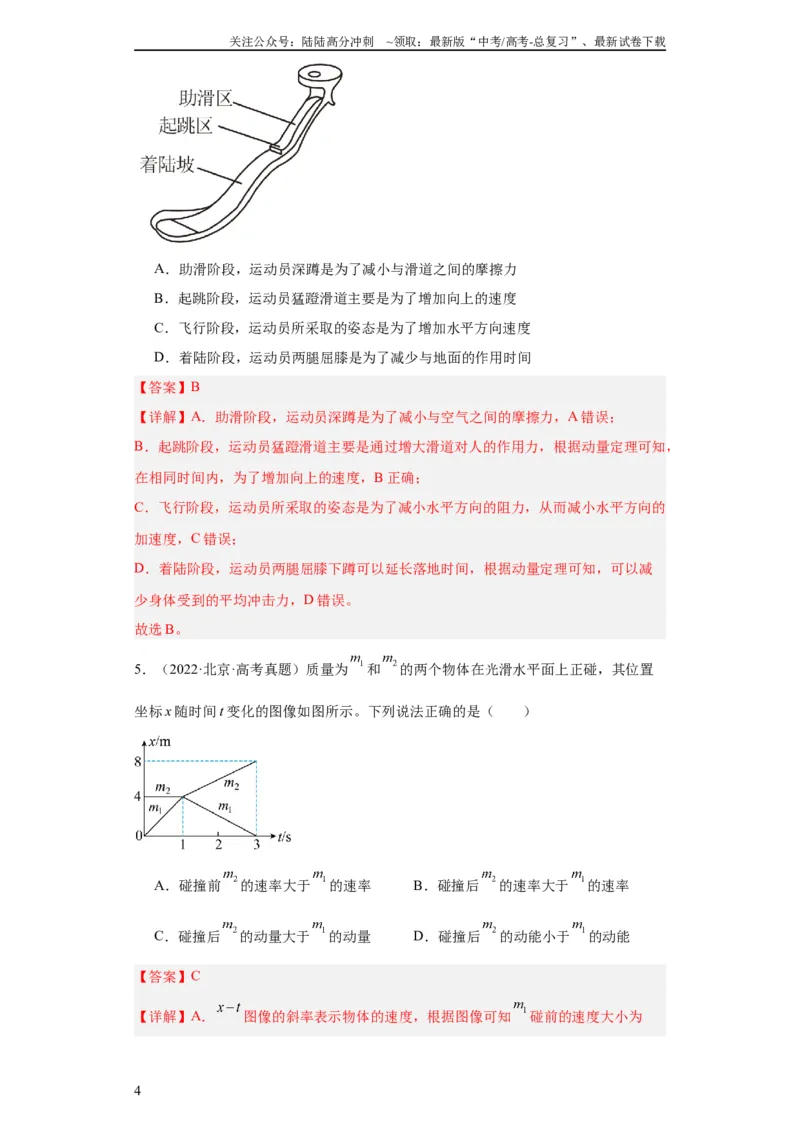 《专题12动量(教师版)_04-物理-高考总复习_专项复习_2024年_2024年高考物理五年真题分项汇编（全国通用）_教师版（含答案解析）》第4页预览