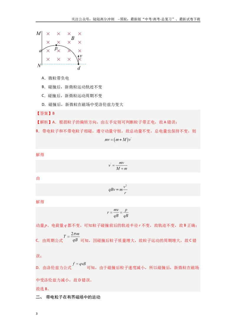 《专题12.带电粒子在有界匀强磁场中的运动（解析版）_04-物理-高考总复习_专项复习_2024年_2024年高三物理二级结论点对点专题练习题必刷题_资料》第3页预览