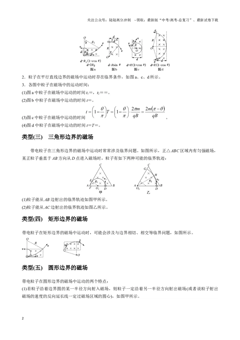 《专题12磁偏转模型中的关键几何条件（学生版）_04-物理-高考总复习_二轮复习_2025年_2025届高考物理二轮复习热点题型归类_资料_2024版》第2页预览