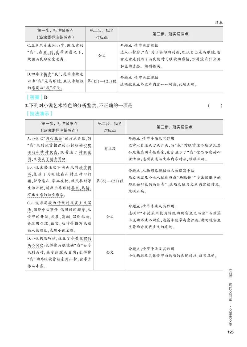 《1_03-专题三　现代文阅读Ⅱ·文学类文本_2024版教学资源包_2024版.新高考版语文.5·3A版_3_分层讲练册专题三现代文阅读Ⅱ·文学类文本_3_PDF教参电子书》第6页预览