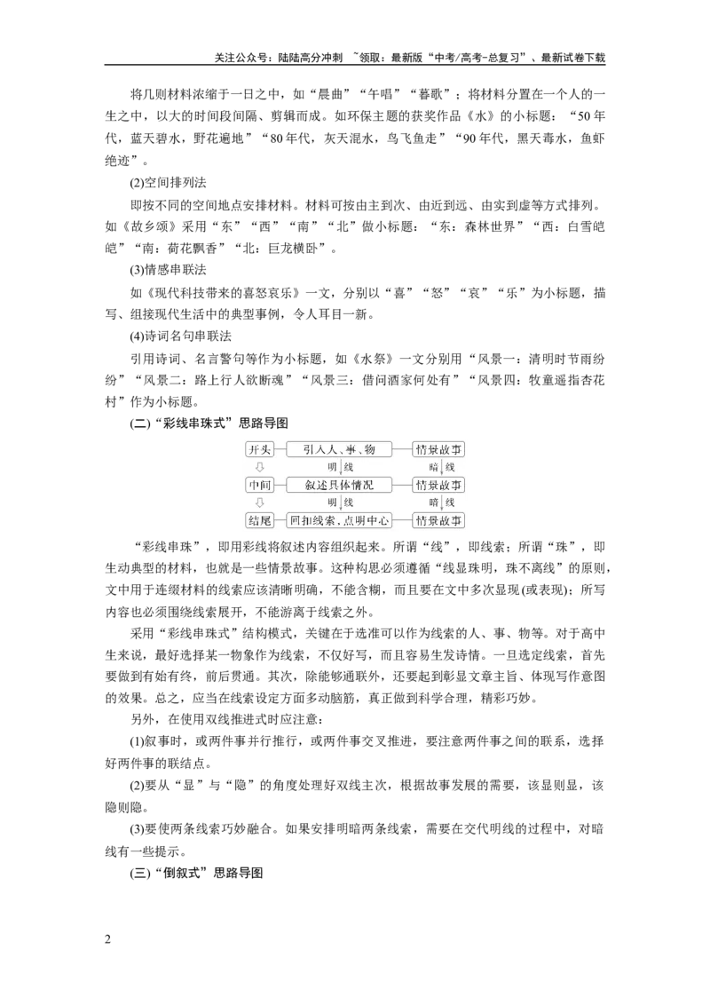 《板块十　学案93　精巧构思，曲笔叙事——匠心独运，行文跌宕_一轮复习_2025年_2025年大一轮复习讲义人教版语文_资料_1-资料_大一轮复习讲义教师专用_板块六~板块十_板块十　写作》第2页预览