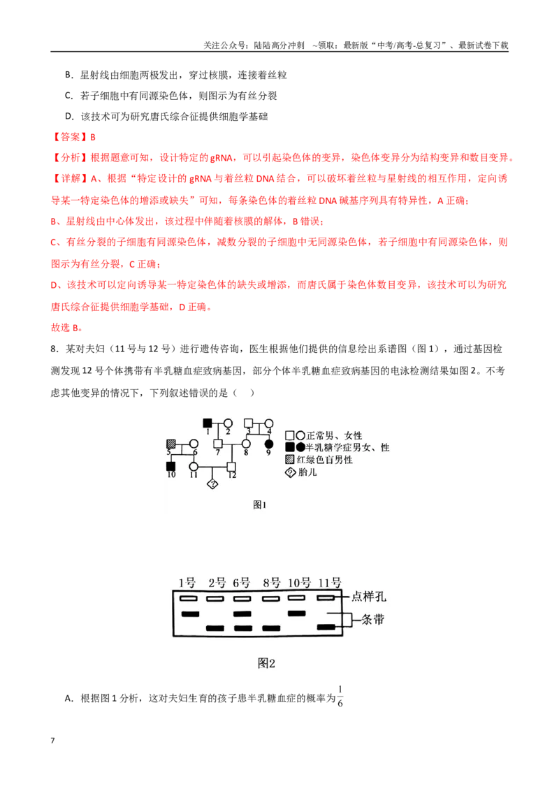 《生物（河北卷，13+5+5）（全解全析）_06-生物-高考总复习_一轮复习_2025年_2025年高考生物第一次模拟卷24套》第7页预览