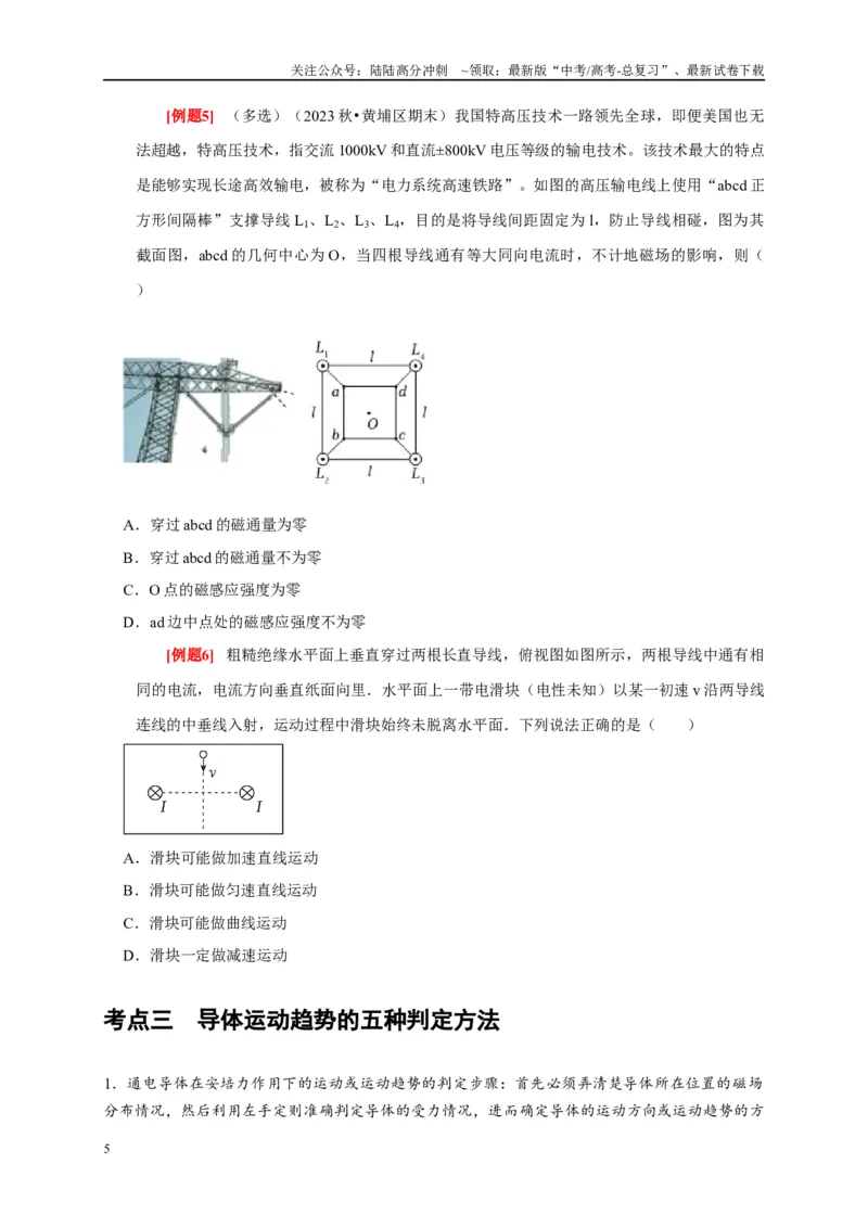 《第21讲　磁场的描述磁场对电流的作用（原卷版）_04-物理-高考总复习_一轮复习_2025年_2025届高考物理一轮复习考点精讲精练（全国通用）_资料_1-资料》第5页预览
