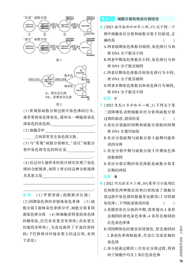 《1_09-专题九　遗传的细胞基础（教参电子书—分层集训）_2024版教学资源包_2024版.新高考版生物.5·3A版_9_专题九遗传的细胞基础_4_PDF教参电子书》第2页预览