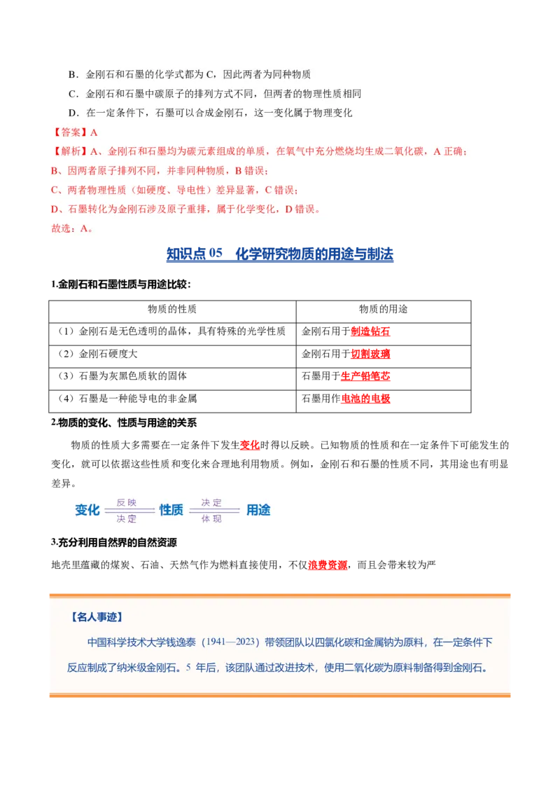 《沪教2026版《暑假培优讲义》第02讲化学研究什么（暑假预习讲义）（解析版）_26秋初中教辅资料_26秋初中《暑假预习》_学科网上好课2026年9年级《暑假自学课》化学（沪教版）》第10页预览
