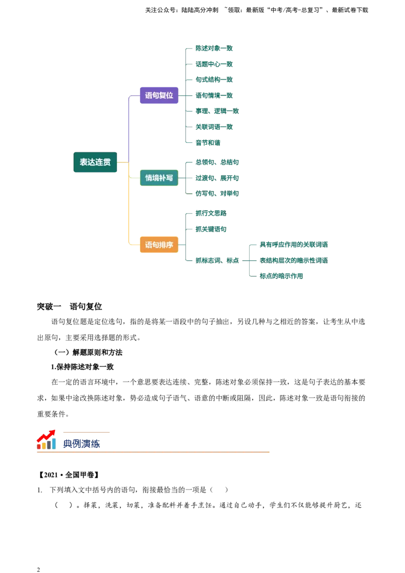 《精品解析：考点9语言表达连贯知识构建，解题技巧（解析版）_一轮复习_2025年_2025年实战高考语文·一轮复习大讲义_资料》第2页预览