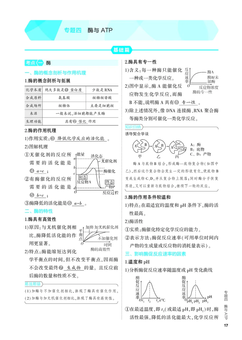 《1_04-专题四　酶与ATP（教参电子书—知识讲解）_2024版教学资源包_2024版.新高考版生物.5·3A版_4_专题四酶与ATP_4_PDF教参电子书》第1页预览