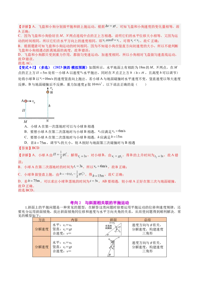 《专题15抛体运动（教师版）_04-物理-高考总复习_一轮复习_2026年-物理高考一轮复习_142026年高考物理一轮复习讲与练（知识点+考向）》第10页预览