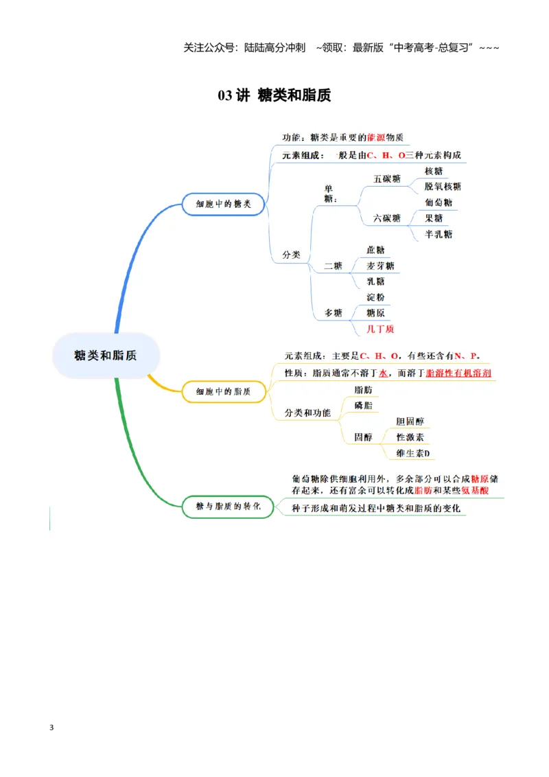 《知识导图速记42个（全国通用）_06-生物-高考总复习_一轮复习_2026年-生物高考一轮复习_2026年高考生物一轮复习讲义+练习+课件（新教材新高考）-G55_2026版_速记手册》第3页预览