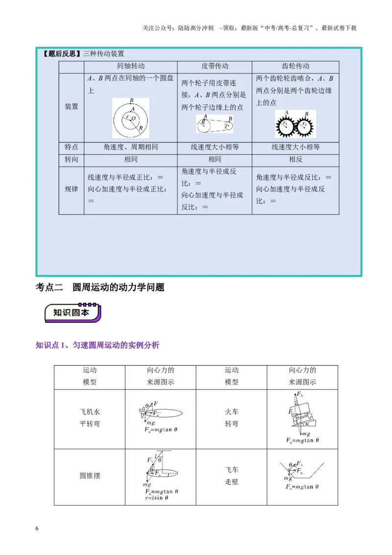 《第15讲圆周运动（讲义）（教师版）_04-物理-高考总复习_一轮复习_2025年_2025年高考物理一轮复习讲义+练习+课件（新教材新高考）_第四章曲线运动》第6页预览