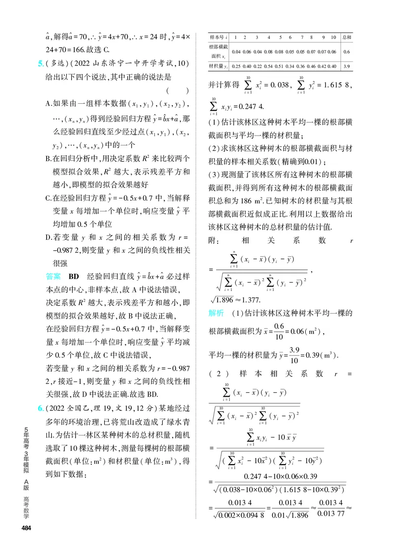 《1_11.5　变量间的相关关系、统计案例（分层集训）_2024版教学资源包_2024版.新高考版数学.5·3A版_38_专题十一115变量间的相关关系、统计案例_4_PDF教参电子书》第2页预览