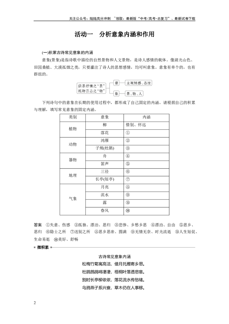 《板块六　学案59　赏析意象(景象)与意境——分析内涵，品象悟境_一轮复习_2025年_2025年大一轮复习讲义人教版语文_资料_1-资料_大一轮复习讲义教师专用_板块六~板块十》第2页预览