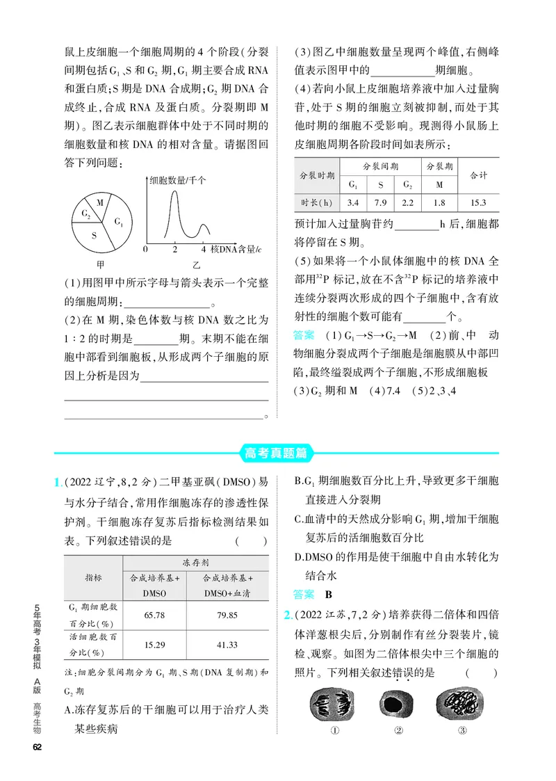 《1_07-专题七　细胞的增殖（教参电子书—分层集训）_2024版教学资源包_2024版.新高考版生物.5·3A版_7_专题七细胞的增殖_4_PDF教参电子书》第4页预览