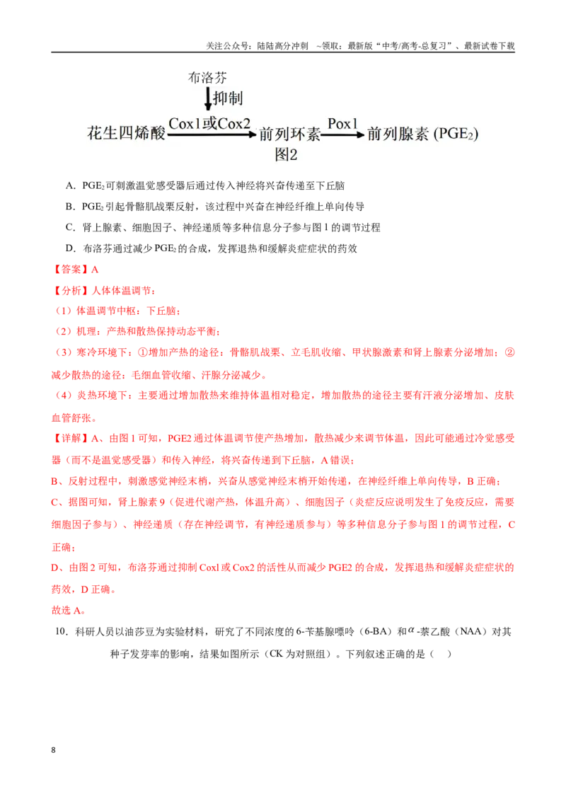 《生物（江苏卷01）（全解全析）_06-生物-高考总复习_二轮复习_2025年_2025年高考生物第二次模拟卷26套_生物（江苏卷01）_生物（江苏卷01）-学易金卷：2025年高考第二次模拟考试》第8页预览