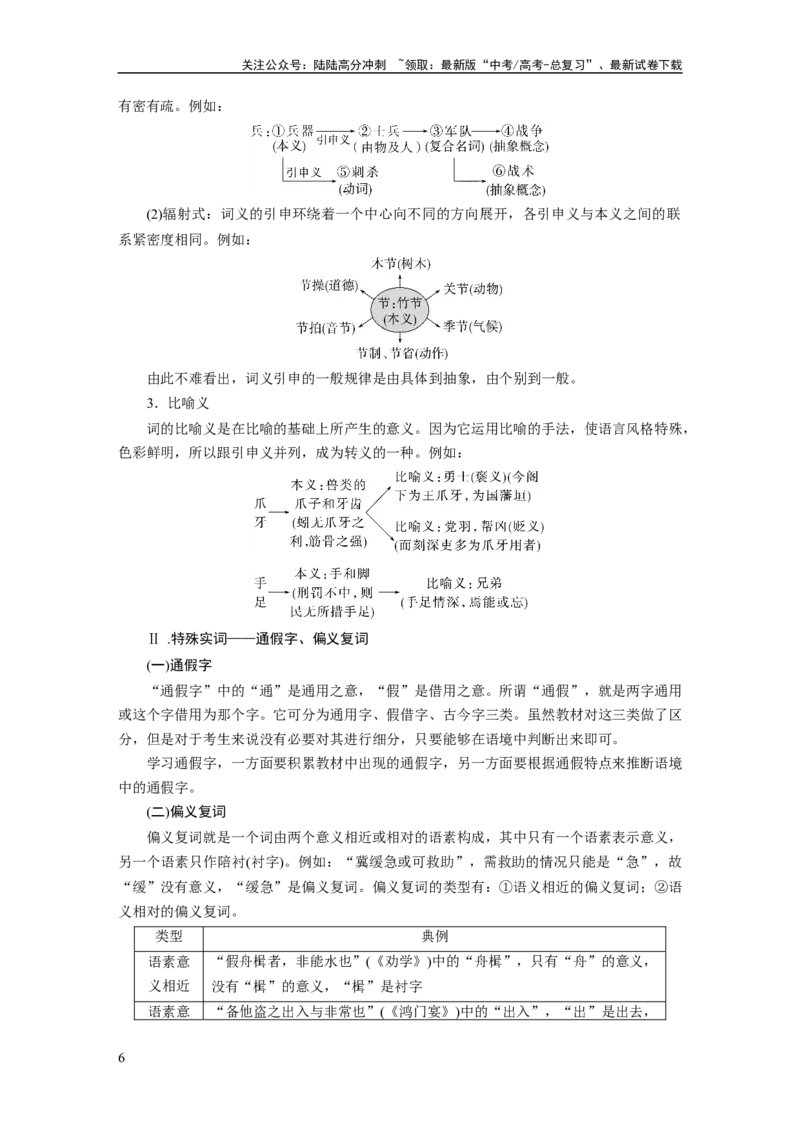《板块五学案41　理解文言实词(一)——词分古今，义究源流_一轮复习_2024年_2024高考语文大一轮复习课件讲义新人教版知识总结_2024年高考语文一轮复习讲义（部编新高考版）》第6页预览
