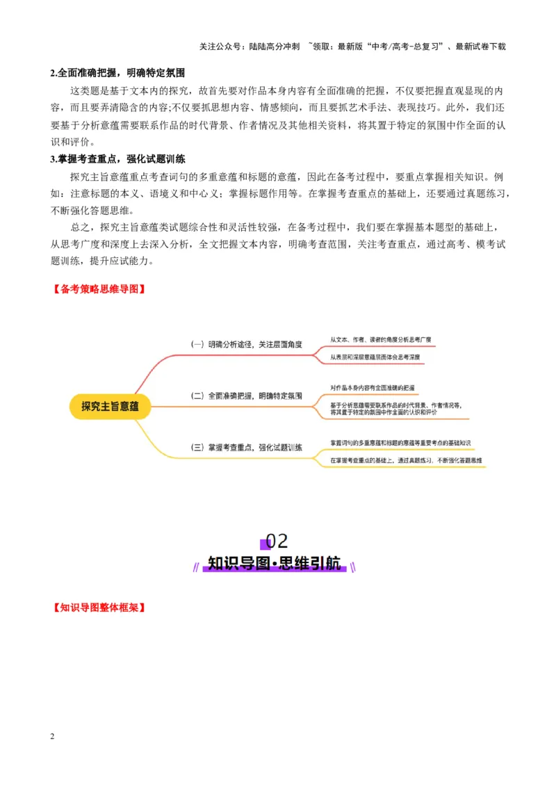 《第07讲探究主旨意蕴（讲义）学生版_一轮复习_2025年_2025年高考语文一轮复习讲义+练习+课件（新教材新高考）_散文阅读》第2页预览