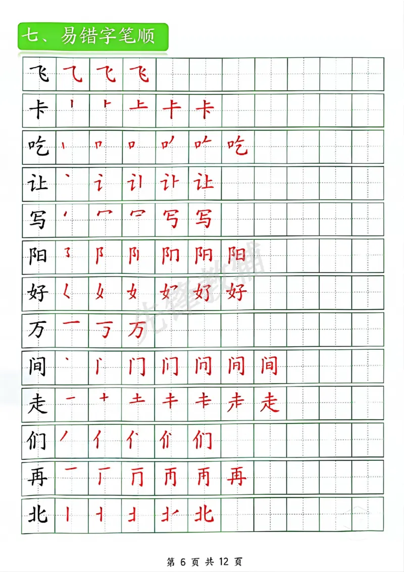 《一年级（下）语文期中必背知识点汇总_Password_Removed_扫描版_1年级下册同步教辅_1下-语文_一下语文-复习资料》第6页预览
