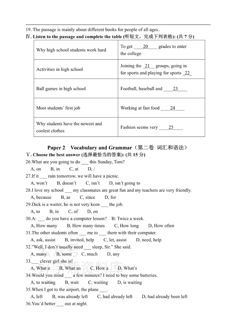 《8AU5阶段性测试_初中英语期中卷+期末卷+单元卷+月考卷_初中英语单元测试_沪教版（上海）_沪教版（上海）_八上》第2页预览