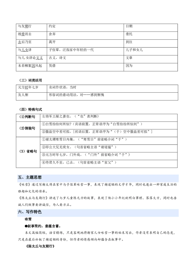 《统编2026年《暑假预习讲义》第02讲世说新语二则（暑假预习讲义）（解析版）_26秋初中教辅资料_26秋初中《暑假预习》_2026秋《暑假自学课》7上语文（人教版）》第6页预览