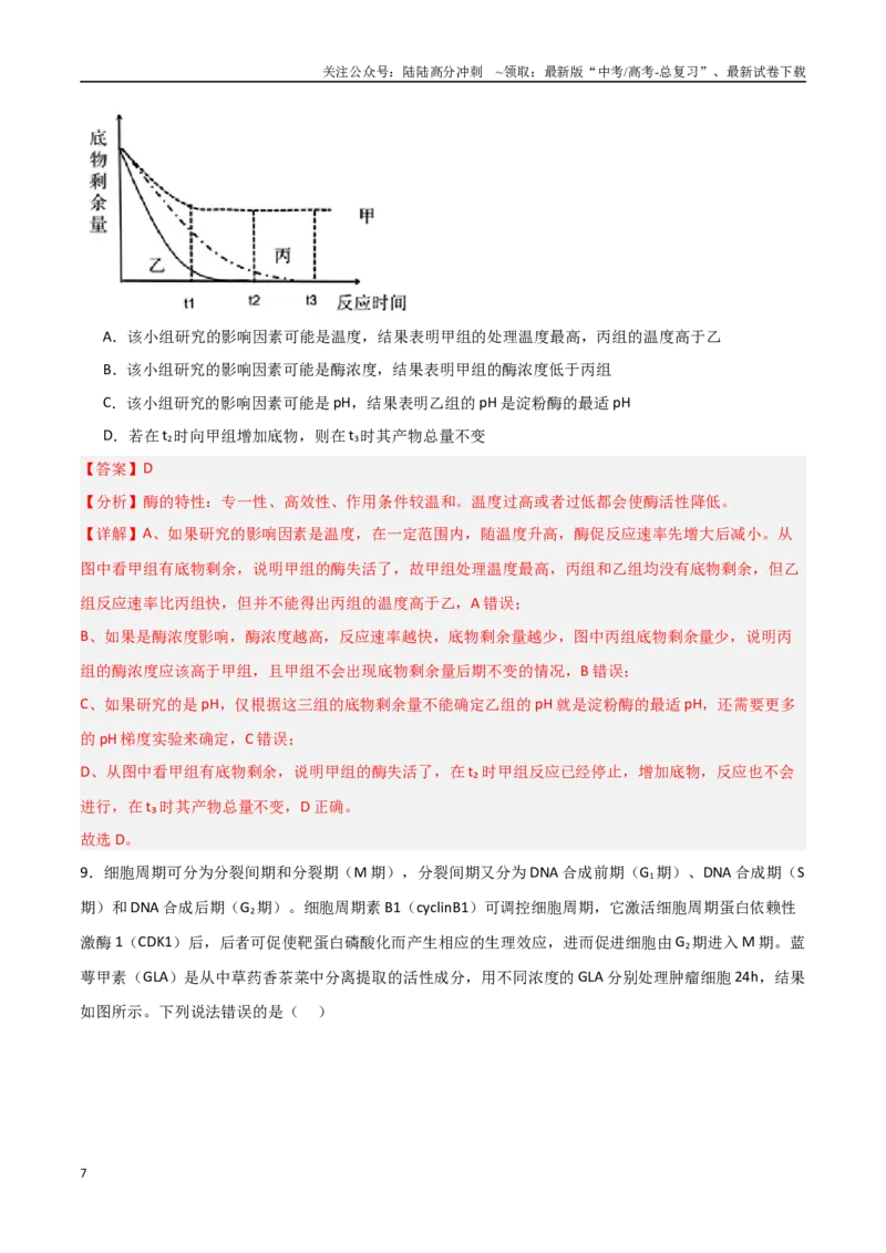 《生物（黑吉辽蒙卷01）（全解全析）_06-生物-高考总复习_专项复习_2025年_2025年高考押题预测卷（多地区）生物》第7页预览
