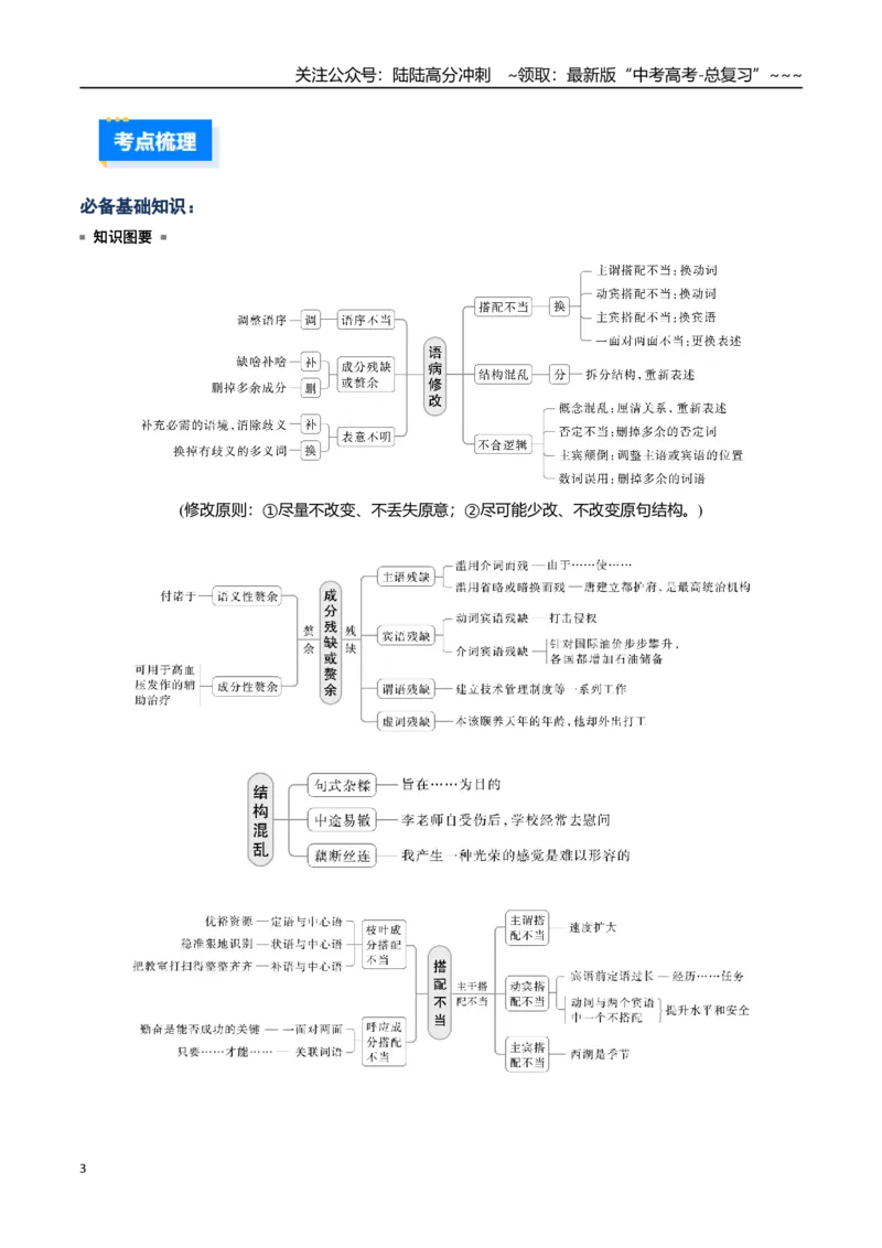 《核心考点04辨析并修改病句（讲义）（全国通用）（学生版）_一轮复习_2026年-语文一轮复习_2026年高考语文一轮复习考点精讲精练（新高考通用）-G58_2026版》第3页预览