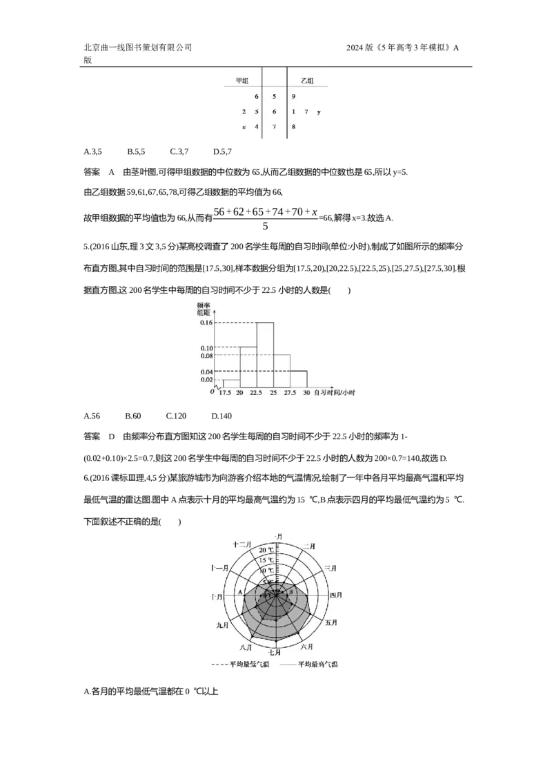 《1_11.4　抽样方法与总体分布的估计（十年高考）_2024版教学资源包_2024版.新高考版数学.5·3A版_37_专题十一114抽样方法与总体分布的估计_5_10年高考真题分类题组》第2页预览