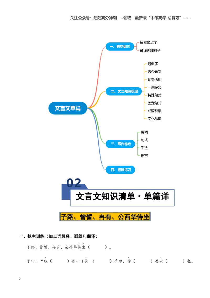 《统编版必修下册文言文知识清单01（知识清单）（全国通用）（学生版）_一轮复习_2026年-语文一轮复习_2026年高考语文一轮复习讲义+练习+课件（新教材新高考）-G55_2026版_专题六文言文阅读》第2页预览