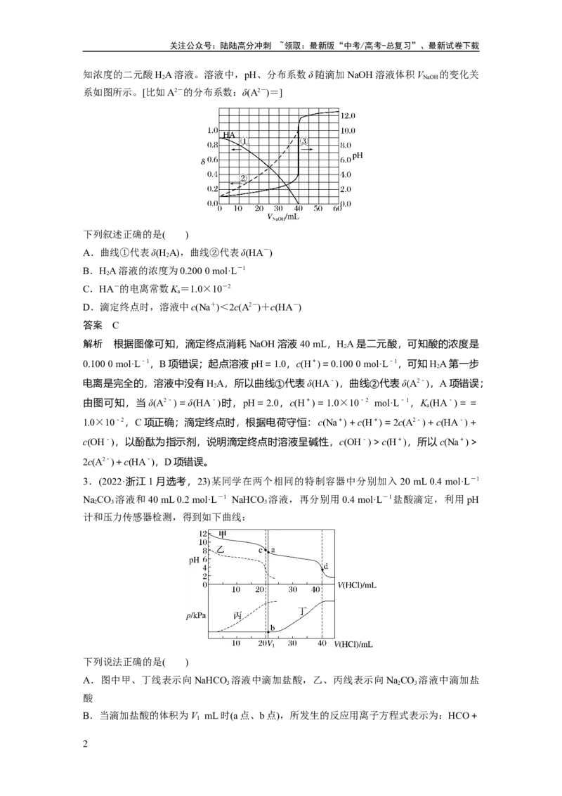《大单元四　第十二章　热点强化23　多曲线、多含义坐标系图像分析_05-化学-高考总复习_一轮复习_2025年_2025年大一轮复习讲义人教版化学_资料_1-资料_大一轮复习讲义教师专用》第2页预览