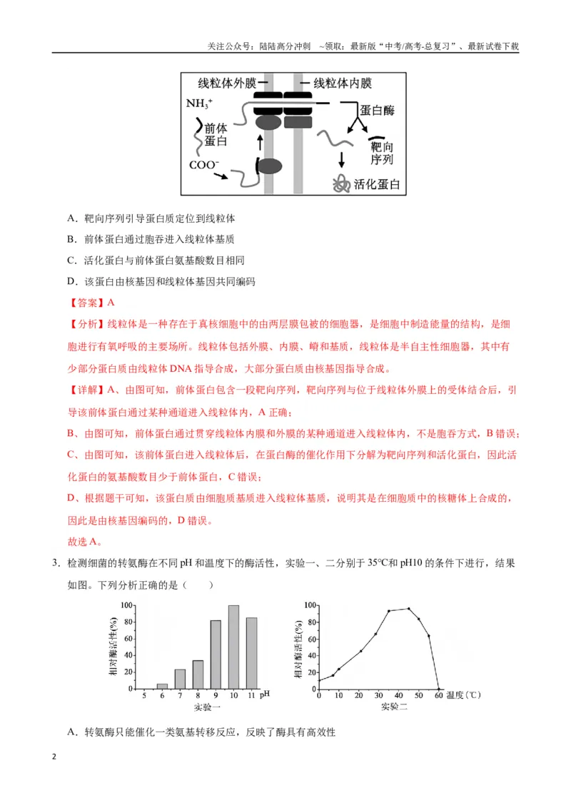 《生物（重庆卷01）（全解全析）_06-生物-高考总复习_专项复习_2025年_2025年高考押题预测卷（多地区）生物》第2页预览