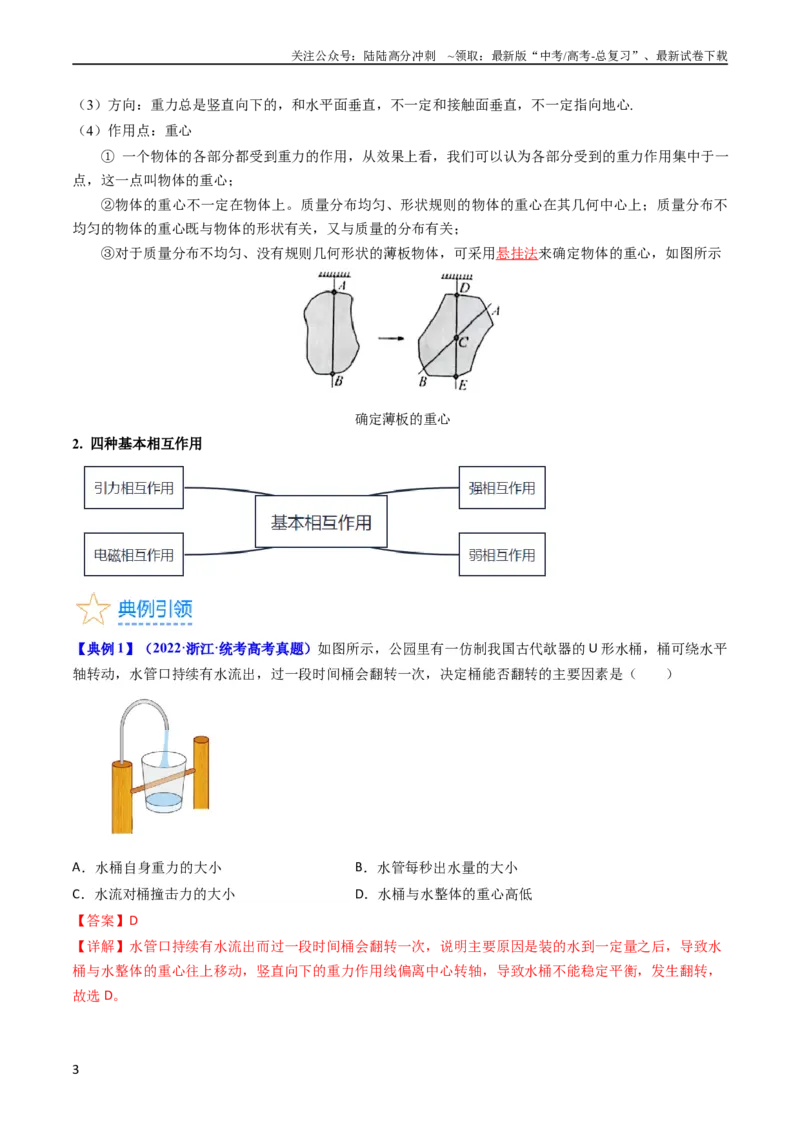 《考点05重力弹力摩擦力（核心考点精讲精练）-备战2024年高考物理一轮复习考点帮（新高考专用）（解析版）_04-物理-高考总复习_一轮复习_2024年》第3页预览