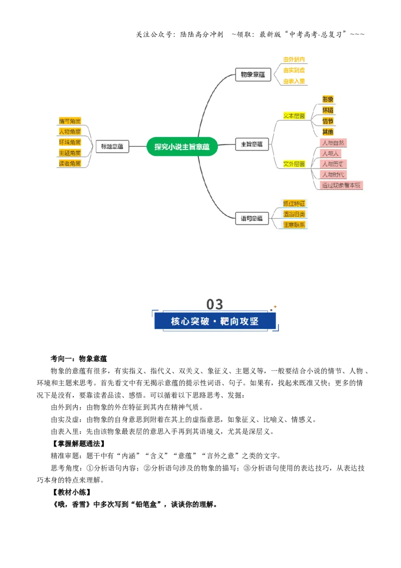 《第06讲探究主旨意蕴（复习讲义）（学生版）_一轮复习_2026年-语文一轮复习_2026年高考语文一轮复习讲义+练习+课件（新教材新高考）-G55_2026版_专题二小说阅读》第3页预览