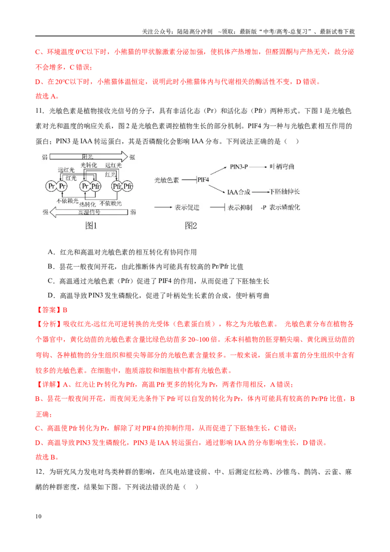 《模拟卷08（安徽专用）（解析版）_06-生物-高考总复习_专项复习_2025年_2025年高考生物模拟卷（安徽专用）8套》第10页预览