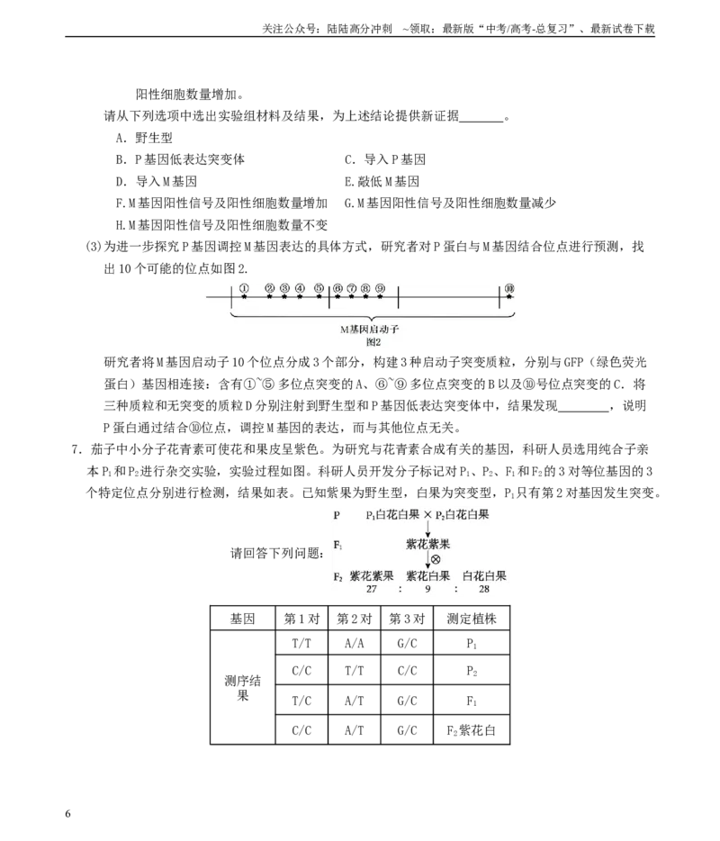 《考前第2天非选择题必刷30题（解析版）-27页_06-生物-高考总复习_专项复习_2024年_2024年高考生物高分考前必刷系列_资料_1-资料》第6页预览