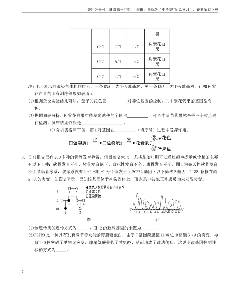 《考前第2天非选择题必刷30题（解析版）-27页_06-生物-高考总复习_专项复习_2024年_2024年高考生物高分考前必刷系列_资料_1-资料》第7页预览
