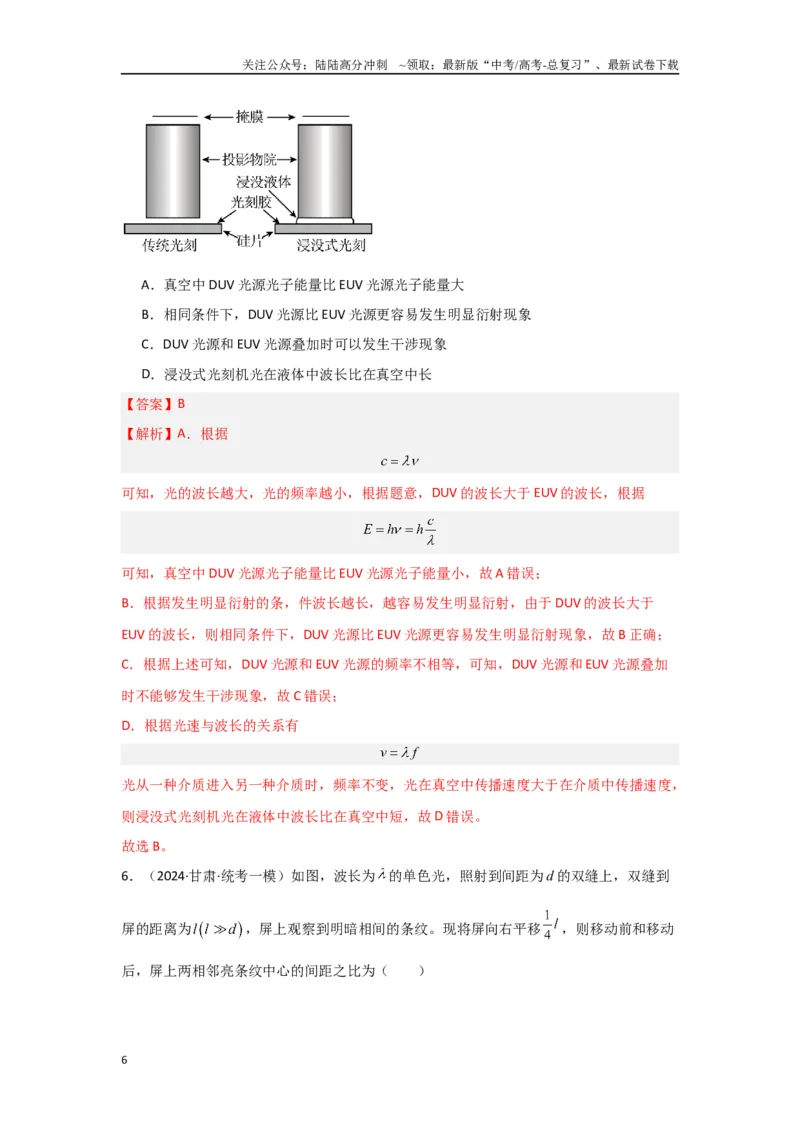 《专题14+光学综合（解析版）_04-物理-高考总复习_二轮复习_2024年_2024高考物理二轮复习选择题典型题型练习全国通用_资料》第6页预览