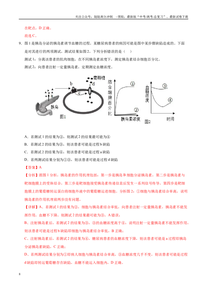 《生物（重庆卷）（全解全析）_06-生物-高考总复习_专项复习_2025年_2025年高考第一二三次模拟卷（多地区）生物_2025年高考生物第一次模拟卷24套》第8页预览