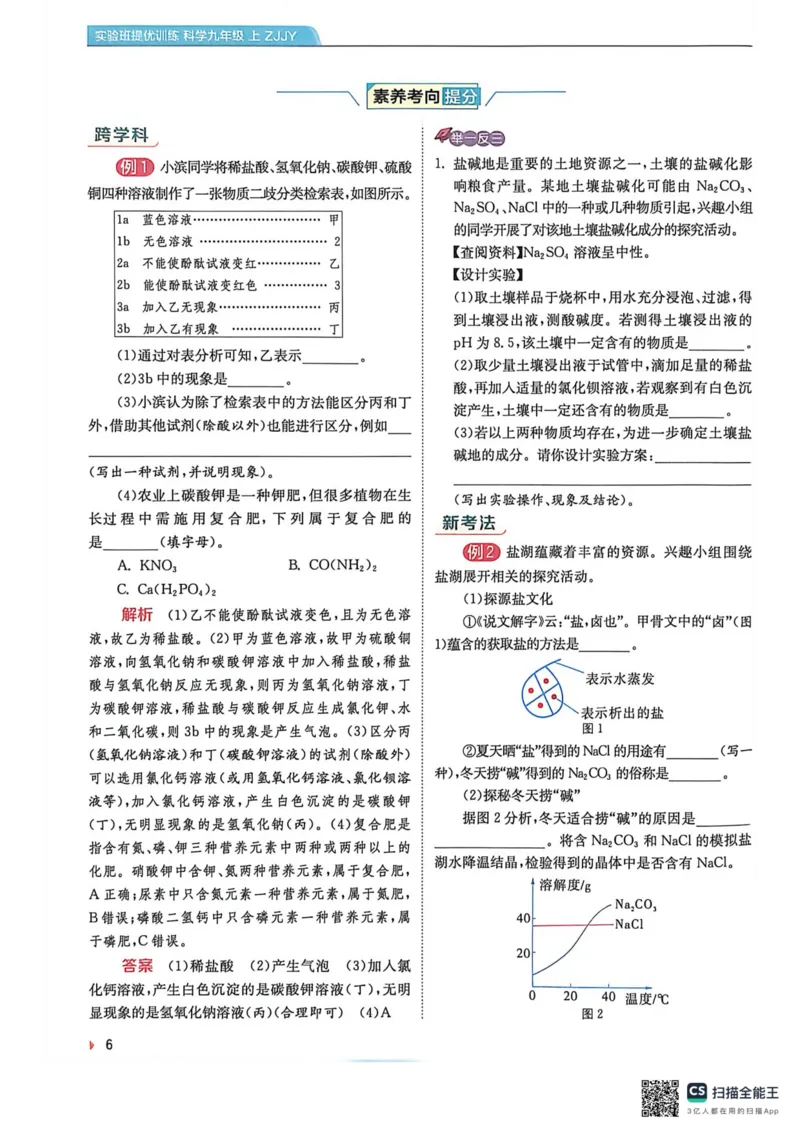 《上分攻略-九上科学_2027版初中《实验班提优训练》9年级上册（科学）（浙教）》第8页预览