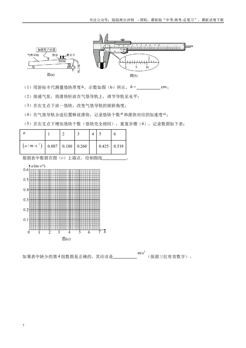 《方法03光电门（光电传感器）类装置的原理及分析（解析版）_04-物理-高考总复习_专项复习_2024年_2024年高考物理实验攻略创新方法大全例题讲解全国通用_高考物理实验方法大全11份》第7页预览