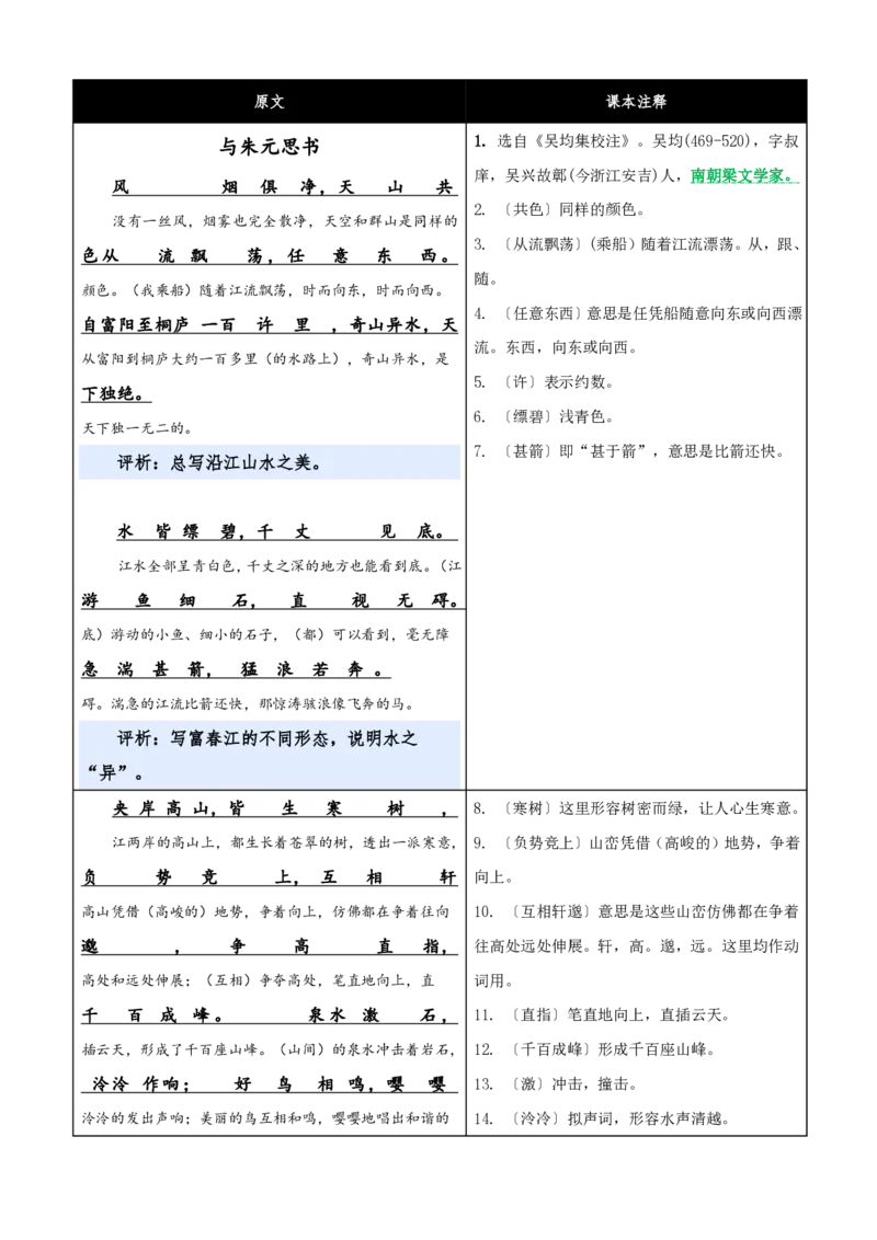 《统编2026年《暑假预习讲义》第04讲《与朱元思书》（暑假预习讲义）（自学课）（解析版）_26秋初中教辅资料_26秋初中《暑假预习》_2026秋《暑假自学课》8上语文（人教版）》第3页预览
